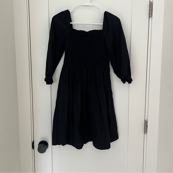 Mod Ref Black Cotton Shirred Dress - Picture 2 of 10